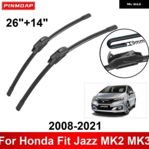 車用 ワイパー ホンダ ジャズ MK2 MK3 2008-2021 26インチ + 14インチ フロント リア ワイパー ブレード ブラシ カッター アクセサリー 2008 - 2021