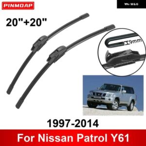 車用 ワイパー 日産 パトロール Y61 1997-2014 20インチ + 20インチ フロントリア ワイパー ブレード ブラシカッターアクセサリー 1997