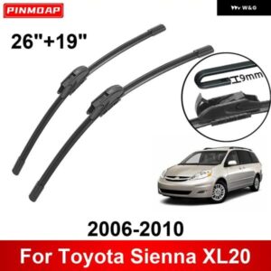 車用 ワイパー トヨタ シエナ XL20 2006-2010 26インチ + 19インチ フロント リア ワイパー ブレード ブラシ カッター アクセサリー 2006 - 09