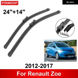 車用 ワイパー ルノー ゾエ 2012-2017 24インチ + 14インチ フロント リア ワイパー ブレード ブラシ カッター アクセサリー 2012 - 17