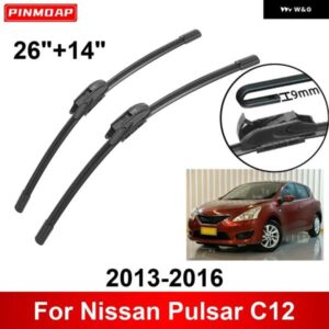 車用 ワイパー 日産 パルサー C12 2013-2016 26インチ + 14インチ フロント リア ワイパー ブレード ブラシ カッター アクセサリー 2013 - 16