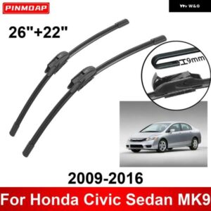 車用 ワイパー ホンダ シビック セダン MK9 2009-2016 26インチ + 22インチ フロント リア ワイパー ブレード ブラシ カッター アクセサリー