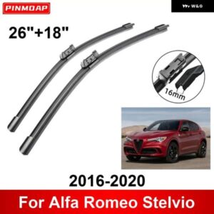 車用 ワイパー アルファロメオ ステルヴィオ 2016-2020 26インチ + 18インチ フロント リア ワイパー ブレード ブラシ カッター アクセサリー 2016 2017