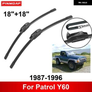車用 ワイパー パトロール Y60 1987-1996 18インチ + 18インチ フロント リア ワイパー ブレード ブラシ カッター アクセサリー 1987 1988 1989