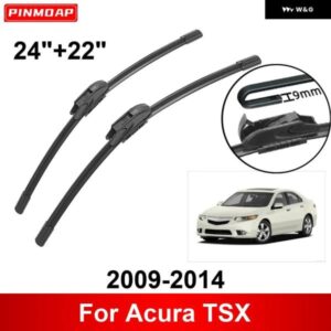 車用 ワイパー ACURA TSX 2009-2014 24インチ + 22インチ フロント リア ワイパー ブレード ブラシ カッター アクセサリー 2009 - 14
