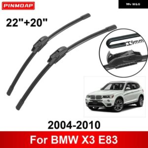 車用 ワイパー BMW X3 E83 2004-2010 22インチ + 20インチ フロント リア ワイパー ブレード ブラシ カッター アクセサリー 2004 - 07