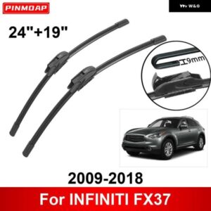 車用 ワイパー INFINITI FX37 2009-2018 24インチ + 19インチ フロント リア ワイパー ブレード ブラシ カッター アクセサリー 2009 2010