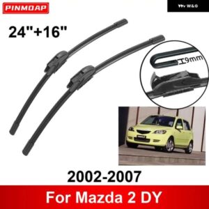 車用 ワイパー マツダ 2 DY 2002-2007 24インチ + 16インチ フロント リア ワイパー ブレード ブラシ カッター アクセサリー 2002 - 07