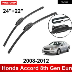 車用 ワイパー ホンダ アコード 8代目 ヨーロッパ 2008-2012 24インチ + 22インチ フロント リア ワイパー ブレード ブラシ カッター アクセサリー 2008