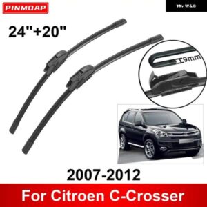車用 ワイパー シトロエン C-CROSSER 2007-2012 24インチ + 20インチ フロントリア ワイパー ブレード ブラシカッター アクセサリー