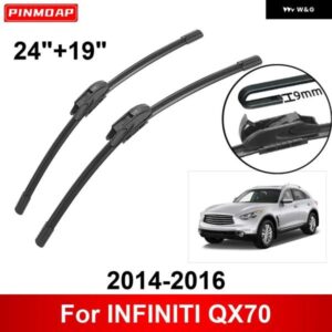 車用 ワイパー INFINITI QX70 2014-2016 24インチ + 19インチ フロント リア ワイパー ブレード ブラシ カッター アクセサリー 2014 2015 2016