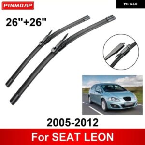 車用 ワイパー SEAT LEON 2005-2012 26インチ + 26インチ フロント リア ワイパー ブレード ブラシ カッター アクセサリー 2005 2006 2007 2008