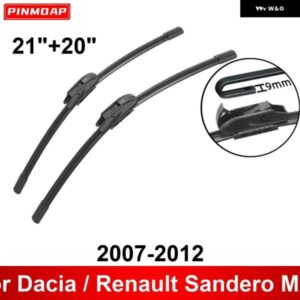 車用 ワイパー DACIA / RENAULT SANDERO MK1 2007-2012 21インチ + 20インチ フロントリア ワイパー ブレード ブラシカッターアクセサリー