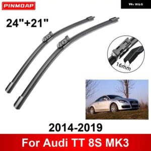 車用 ワイパー アウディ TT 8S MK3 2014-2019 24インチ + 21インチ フロント リア ワイパー ブレード ブラシ カッター アクセサリー 2015 - 19
