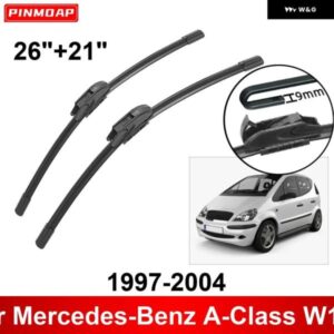 車用 ワイパー メルセデス ベンツ A クラス W168 1997-2004 26インチ + 21インチ フロント リア ワイパー ブレード ブラシ カッター アクセサリー 1997
