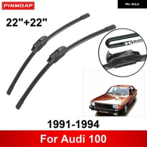 車用 ワイパー アウディ 100 1991-1994 22インチ + 22インチ フロント リア ワイパー ブレード ブラシ カッター アクセサリー 1991 - 94