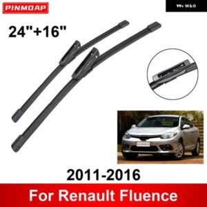 車用 ワイパー ルノー フルエンス 2011-2016 24インチ + 16インチ フロント リア ワイパー ブレード ブラシ カッター アクセサリー 2011 - 14