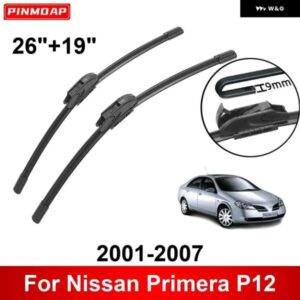 車用 ワイパー 日産 プリメーラ P12 2001-2007 26インチ + 19インチ フロント リア ワイパー ブレード ブラシ カッター アクセサリー 2001
