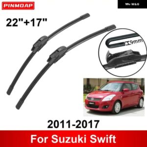 車用 ワイパー スズキ スイフト 2011-2017 22インチ + 17インチ フロント リア ワイパー ブレード ブラシ カッター アクセサリー 2011 - 14