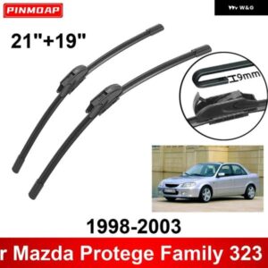 車用 ワイパー マツダ プロテジェ ファミリー 323 BJ 1998-2003 21インチ + 19インチ フロント リア ワイパー ブレード ブラシ カッター アクセサリー 1998