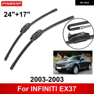 車用 ワイパー INFINITI EX37 2003-2003 24インチ + 17インチ フロント リア ワイパー ブレード ブラシ カッター アクセサリー 2003