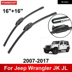 車用 ワイパー ジープ ラングラー JK JL 2007-2017 16インチ + 16インチ フロント リア ワイパー ブレード ブラシ カッター アクセサリー 2007