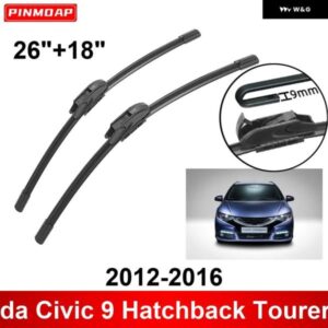 車用 ワイパー ホンダ シビック 9 ハッチバック ツアラー ヨーロッパ 2012-2016 26インチ + 18インチ フロント リア ワイパー ブレード ブラシ カッター