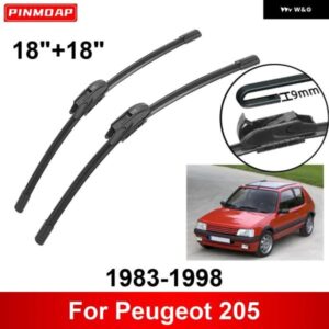 車用 ワイパー プジョー 205 1983-1998 18インチ + 18インチ フロント リア ワイパー ブレード ブラシ カッター アクセサリー 1983 1984