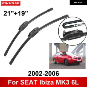 車用 ワイパー SEAT IBIZA MK3 6L 2002-2006 21インチ + 19インチ フロント リア ワイパー ブレード ブラシ カッター アクセサリー 2002 - 06