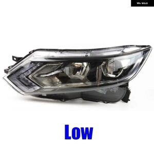 カーアクセサリー フロント バンパー LED ヘッドライト 日産 キャシュカイ 2019-21 ヘッドライト シグナルランプ ハウジング バルブ 無 - Low Left