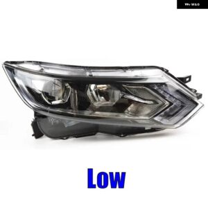 カーアクセサリー フロント バンパー LED ヘッドライト 日産 キャシュカイ 2019-21 ヘッドライト シグナルランプ ハウジング バルブ 無 - Low Right