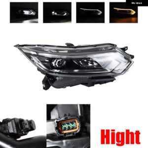 カーアクセサリー フロント バンパー LED ヘッドライト 日産 キャシュカイ 2019-21 ヘッドライト シグナルランプ ハウジング バルブ 無 - Hight Right