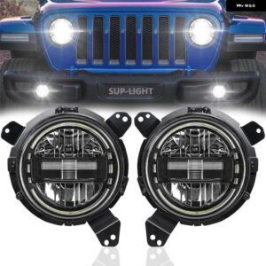 7インチ LED ヘッドライト 2個 JL マウント ブラケット アダプター 付き ジープ ラングラー JK JL JLU サハラ ルビコン グラディエーター JT 2018-2022 - JL Black