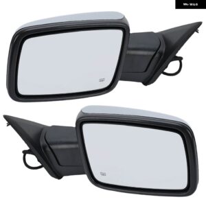 サイドミラー アセンブリ ダッジ ラム 1500 2500 3500 2013-2018 デュアルランプ デュアルプラグ 電気メッキサイドドアミラー カーアクセサリー - 1 Pair