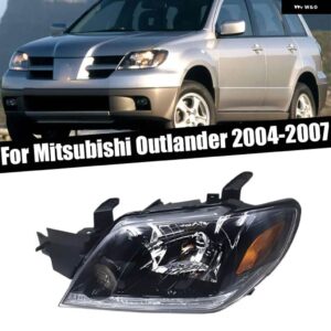 カーアクセサリー 三菱 アウトランダー 2004-07 フロント ヘッドライト シグナルランプ ドライビングライト オート ヘッドライト ハウジング - Only Left