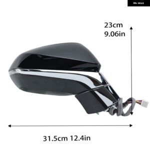 15ピンサイドミラー アセンブリ レクサス NXシリーズ NX200T NX350 2015-2021 光沢ブラック ブラインド スポット バックミラー カーアクセサリー - 1PC Right