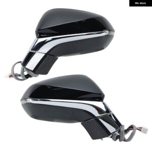 15ピンサイドミラー アセンブリ レクサス NXシリーズ NX200T NX350 2015-2021 光沢ブラック ブラインド スポット バックミラー カーアクセサリー - 1 Pair