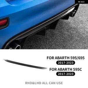 リアルハードカーボン アバルト 595 695 595C 2017-23 車用リア バンパー デコレーション ステッカー アクセサリー - Black Carbon