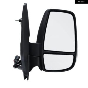 6ピンサイドミラー アセンブリ フォード トランジット 150 250 350 V363 2015-2022 US バージョン テクスチャードブラック ショートアーム デュアルミラー - 1PC Right