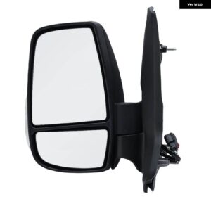 6ピンサイドミラー アセンブリ フォード トランジット 150 250 350 V363 2015-2022 US バージョン テクスチャードブラック ショートアーム デュアルミラー - 1PC Left