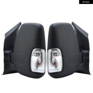 6ピンサイドミラー アセンブリ フォード トランジット 150 250 350 V363 2015-2022 US バージョン テクスチャードブラック ショートアーム デュアルミラー - 1 Pair