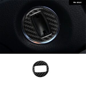 フォルクスワーゲン VW トゥアレグ 2011 - 18 アクセサリー カーボン カーキーホールスイッチ ステッカー - black