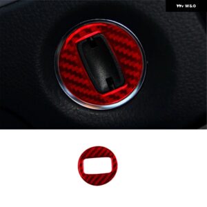フォルクスワーゲン VW トゥアレグ 2011 - 18 アクセサリー カーボン カーキーホールスイッチ ステッカー - red