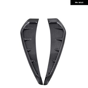 ペア 汎用 カー 外装 サイドフェンダー ベント左右エアインテークデコレーションウィングカバー トリム 自動車アクセサリー - Carbon fiber pattern
