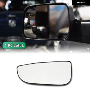 ヒーター付きサイドミラー ガラスドアウィングビューミラー ガラス ダッジ ラム1500 2500 3500 4500 5500 2010-2020 - 1pc Left -Small