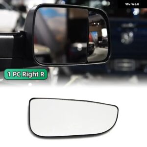 ヒーター付きサイドミラー ガラスドアウィングビューミラー ガラス ダッジ ラム1500 2500 3500 4500 5500 2010-2020 - 1pc Right- Small