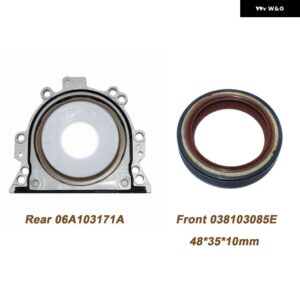 フロント リアメイン オイルシール クランクシャフト シールフランジ アウディ A4 QUATTRO TT VW BEETLE GOLF 06A103171A 038103085E 054 115 147 B - Set 2PCS