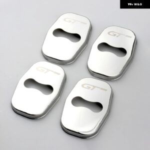 プジョー 206 207 208 306 307 308 T9 408 508 5008 3008 4008 406 407 2008 SW CC GT RCZ 車ドアロックカバー 4個 アクセサリー - Silver