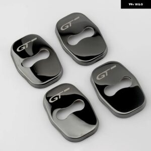 プジョー 206 207 208 306 307 308 T9 408 508 5008 3008 4008 406 407 2008 SW CC GT RCZ 車ドアロックカバー 4個 アクセサリー - black