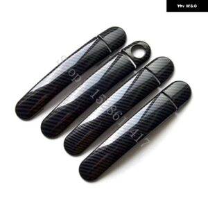 フォルクスワーゲン VW ポロ MK4 MK5 6R 車アクセサリー ABS ドアハンドル ボウル ドアハンドル カバー カバー トリム - Carbon fiber pattern5
